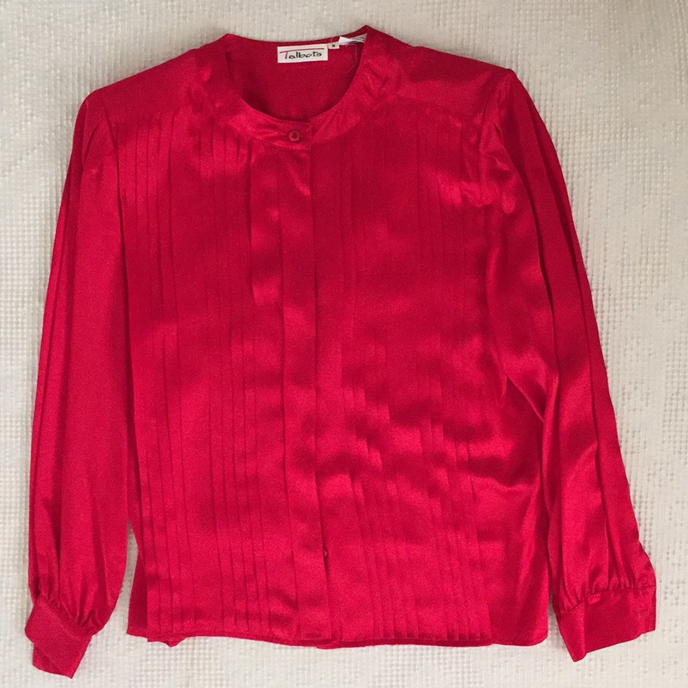 Talbots woman’s 100% silk long sleeve blouse